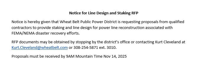 Notice For Line Design & Staking